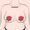 PASTEASE Holiday, New Years & Christmas Pasties - Nipple Covers - Cozy Lingerie Outfit Accessory | Latex Free & Made in USA (Christmas Winter Poinsettia) view 3