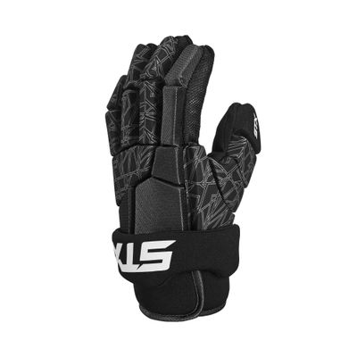STX Stallion 75 Lacrosse Gloves, Pair, Black/Gray, Small
