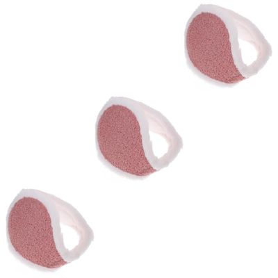 Amosfun 3pcs Warm Plush Ear Muffs for Women Girls Winter Outdoor Accessories Furry Earmuff Cover
