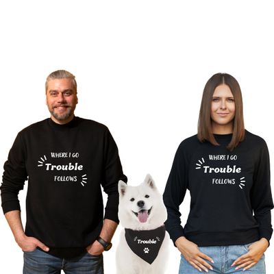 Matching Family Funny Sweater Human Christmas Pajamas Pjs For Family Pet Sets With Set Outfits Clothes Dogs Paws Mom Women Bandana Humans (Adult XXL, Black)