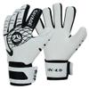 K-LO Goalkeeper Gloves: Savage Blackout Soccer Goalie Glove - White/Black Size 7 (Unisex, Youth & Adult Sizes) - Finger Spine Protection for All Five Fingers with Super Sticky Grip Palm view 1