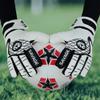 K-LO Goalkeeper Gloves: Savage Blackout Soccer Goalie Glove - White/Black Size 7 (Unisex, Youth & Adult Sizes) - Finger Spine Protection for All Five Fingers with Super Sticky Grip Palm view 2
