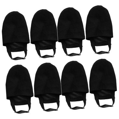 VANZACK 4pairs Bowling Shoe Covers Adjustable Elastic Band Lightweight Sliding Mat for Enhanced Grip Non-Slip Design Black Bowling Accessory for Smooth Gameplay