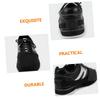 VANZACK 4pairs Bowling Shoe Covers Adjustable Elastic Band Lightweight Sliding Mat for Enhanced Grip Non-Slip Design Black Bowling Accessory for Smooth Gameplay view 4