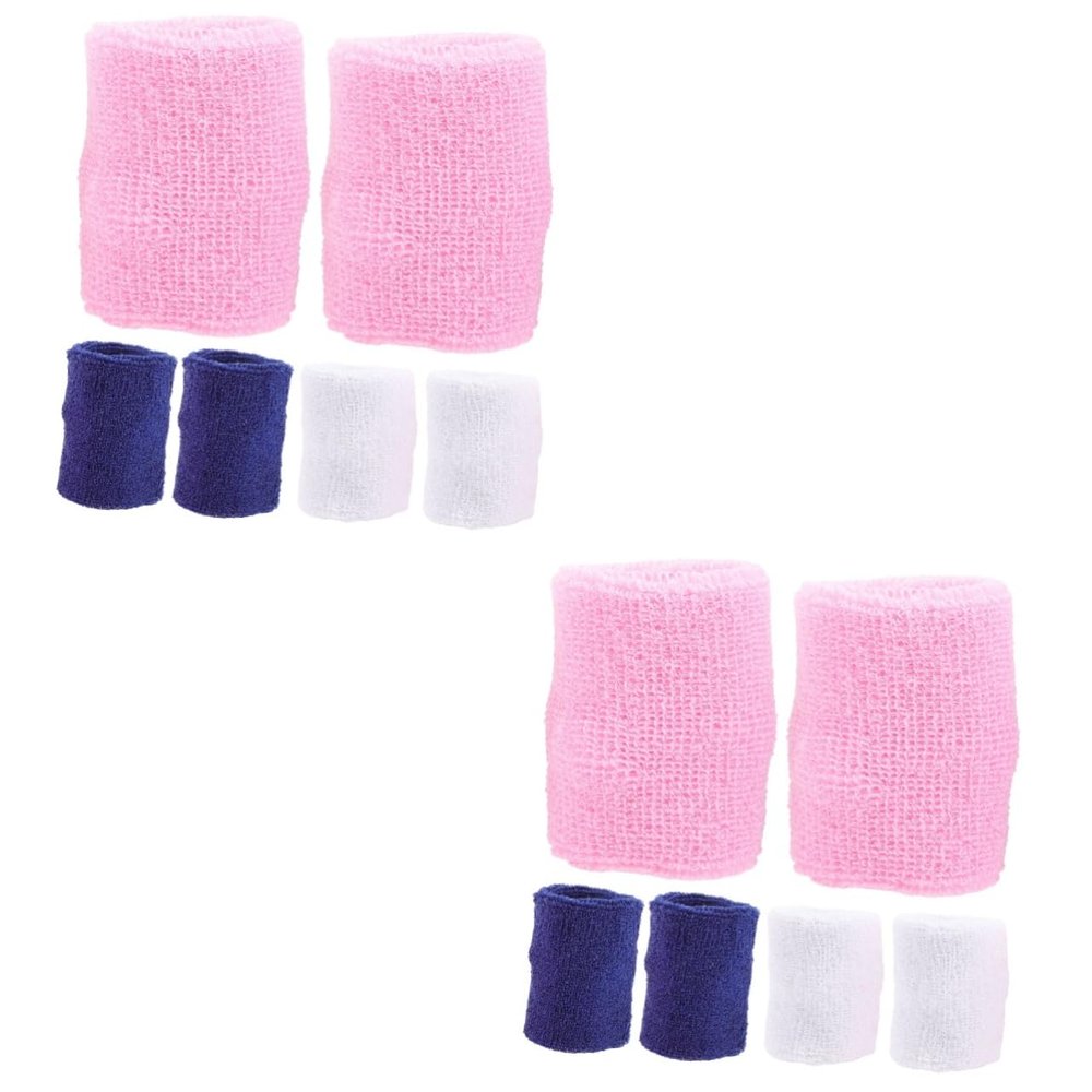 ABOOFAN 12pcs Boy Girl Sports Wrist Bands Breathable Sweatbands for Basketball Activities Soft Arm Protectors Moisture-wicking Design for Boys Girls