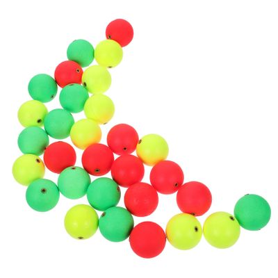 ABOOFAN 120pcs Float Ball Indicator Bubble Float Fishing Buoy Foam Bobber Stops Bright Fishing Tool