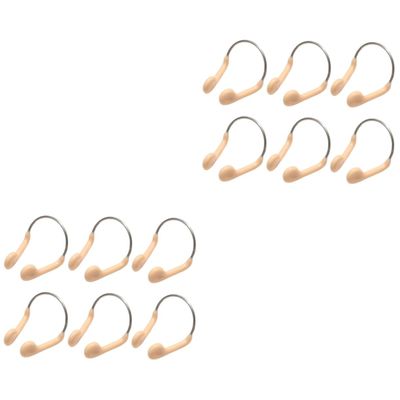 VANZACK 12pcs Adult Swimming Nose Clip Elastic Strap Metal Frame Silicone Pad for Boys and Girls Beginners Prevent Water from Entering Nose