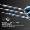 Accudart Steel Tip Dart Set 6.0-80% Tungsten Barrel - Gem Cut Pixel Grip - Polycarbonate Shafts - Standard Shape Flights - 6" Leather Case view 2