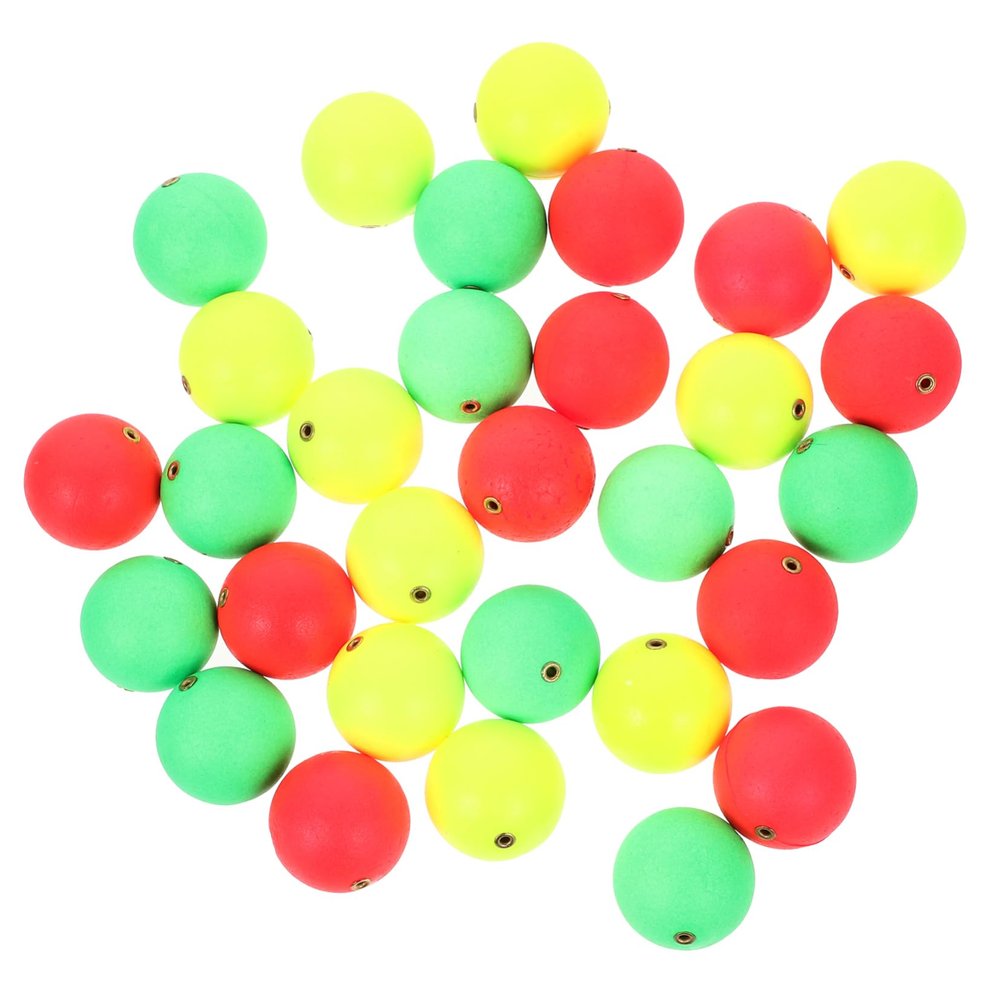 BESPORTBLE 90pcs Fishing Floats Premium Foam Floating Balls for Easy Depth Bright Colors for Trout and Crappie Fishing Durable and Convenient