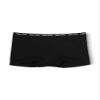 Happy Nation Comfy Cotton Logo Boyshort Underwear, Pure Black Leopard, Medium view 1