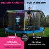 JoyBerri Upsurge Trampoline Outdoor - ASTM Certified Safe 8Ft 10Ft 12Ft 14Ft 15Ft 16Ft Recreational Trampoline for Kids and Adults. Anti-Rust Coating with Enclosure Net, Ladder, Sprinkler & LED Lights view 3