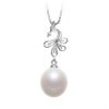 Phoenix White 10-11mm AAAA Quality Freshwater 925 Sterling Silver Cultured Pearl Pendant For Women view 1