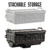 YakAttack TracPak Black Combo Kit  2 Stackable Kayak Storage Boxes with Quick Release Track Mount Base | Kayak Crate System for Fishing Gear & Tackle Accessories | Compact Kayaking Storage Box view 3