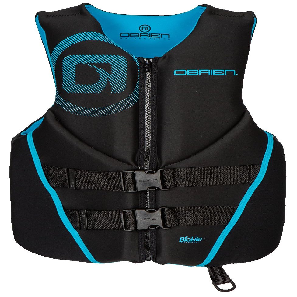 O'Brien Men's Traditional Neoprene USCGA Life Jacket, Cyan, Medium