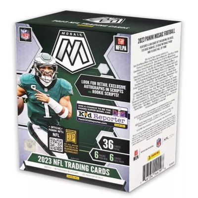 2023 Panini Mosaic Football Card Blaster Box - 36 Football Cards Bonus 5 Top Loader Card Sleeeves to Help Protect Your Cards