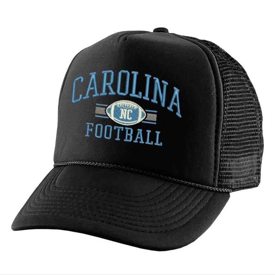 American Football Fantasy Fan Sports Embroidered Team Trucker Hats (Carolina)