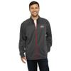 Vantage Apparel Men's Collegiate Full Zip Soft Shell Micro Fleece Jacket, Ohio State Buckeyes, Dark Gray, Large view 1