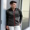 Vantage Apparel Men's Collegiate Full Zip Soft Shell Micro Fleece Jacket, Ohio State Buckeyes, Dark Gray, Large view 3