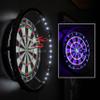 Accudart Nighthawk 2in1 LED & Blacklight Bristle Dartboard Surround Set Official 18 Sisal Board, 360 Lighting with Dimmer, GlowintheDark Steel Tip Darts Included view 1
