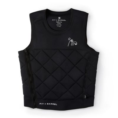 Mens Neoprene Wakesurf Impact Vest for Boating by Pit + Barrel Wake Surf Co. - Designed for Wake Surf and Skimboard, but Great for All Watersports Activities! Lightweight, Durable, and Timeless Style.