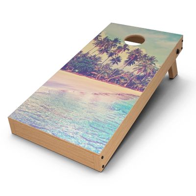 DesignSkinz - Decorative and Protective Scratch Resistant Skin Vinyl Wrap Kit for Cornhole Boards - Dreamy Beach