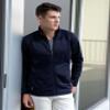 Vantage Apparel Men's Collegiate Full Zip Soft Shell Micro Fleece Jacket, Illinois Illini, Navy, X-Large view 3