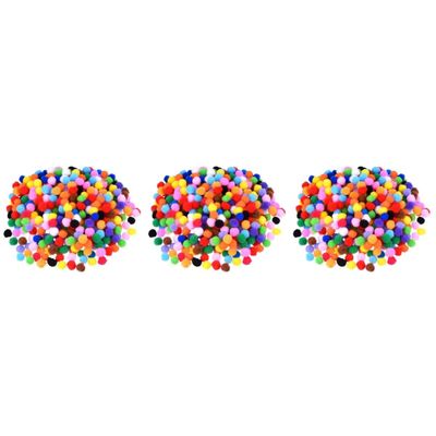 VANZACK 3600pcs Pom Poms Craft Supplies Bulk Decorations for Parties DIY Projects