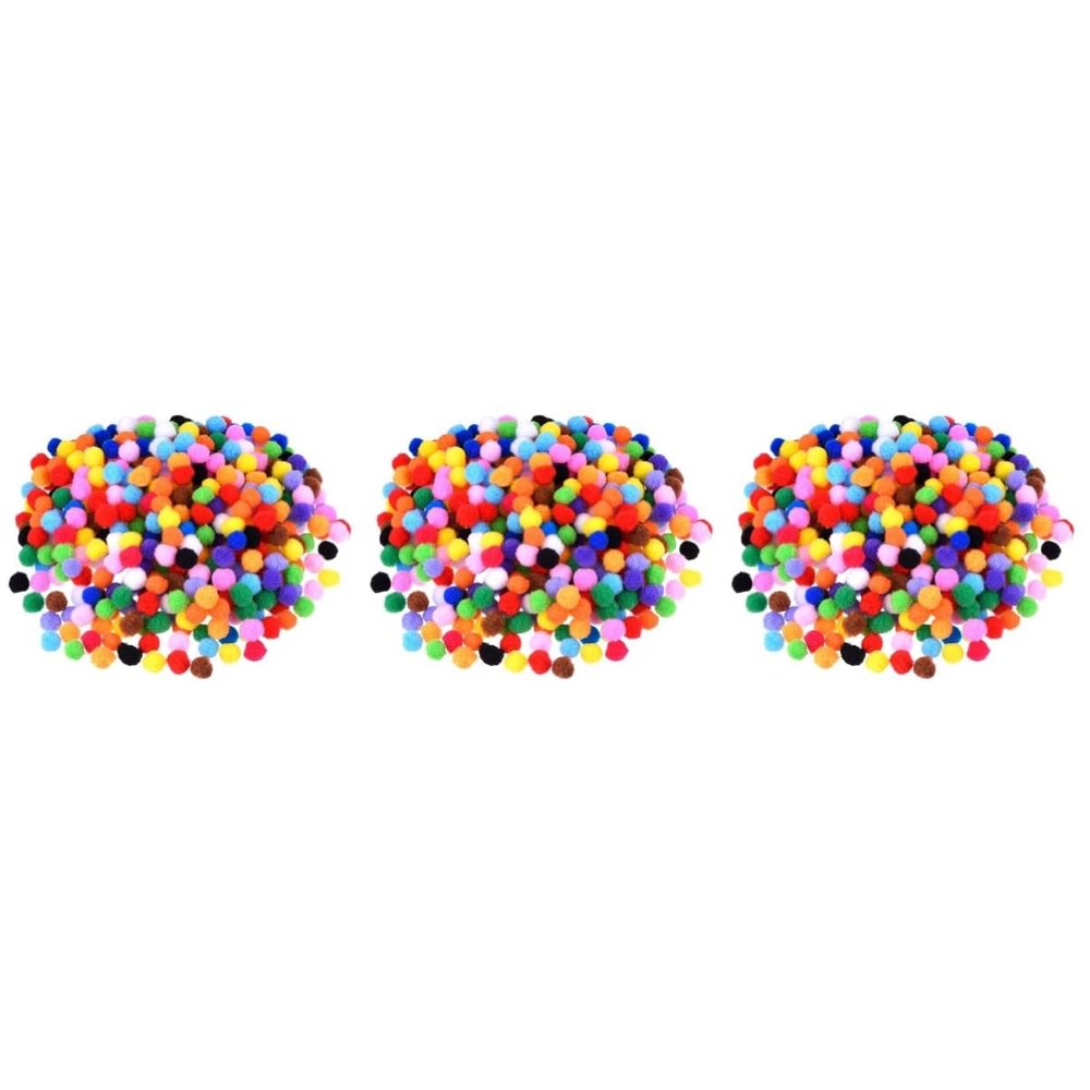 VANZACK 3600pcs Pom Poms Craft Supplies Bulk Decorations for Parties DIY Projects