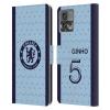 Head Case Designs Officially Licensed Chelsea Football Club Jorginho 2020/21 Players Away Kit Group 1 Leather Book Flip Case Cover Compatible with Motorola Moto Edge 30 Fusion view 1