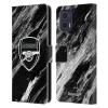 Head Case Designs Officially Licensed Arsenal FC Marble Crest Patterns Leather Wallet Case Compatible with Motorola Moto G73 5G view 1