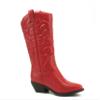 Soda Reno Women Western Cowboy Pointed Toe Knee High Pull On Tabs Boots (Red, US Footwear Size System, Adult, Women, Numeric, Wide, 7.5) view 4