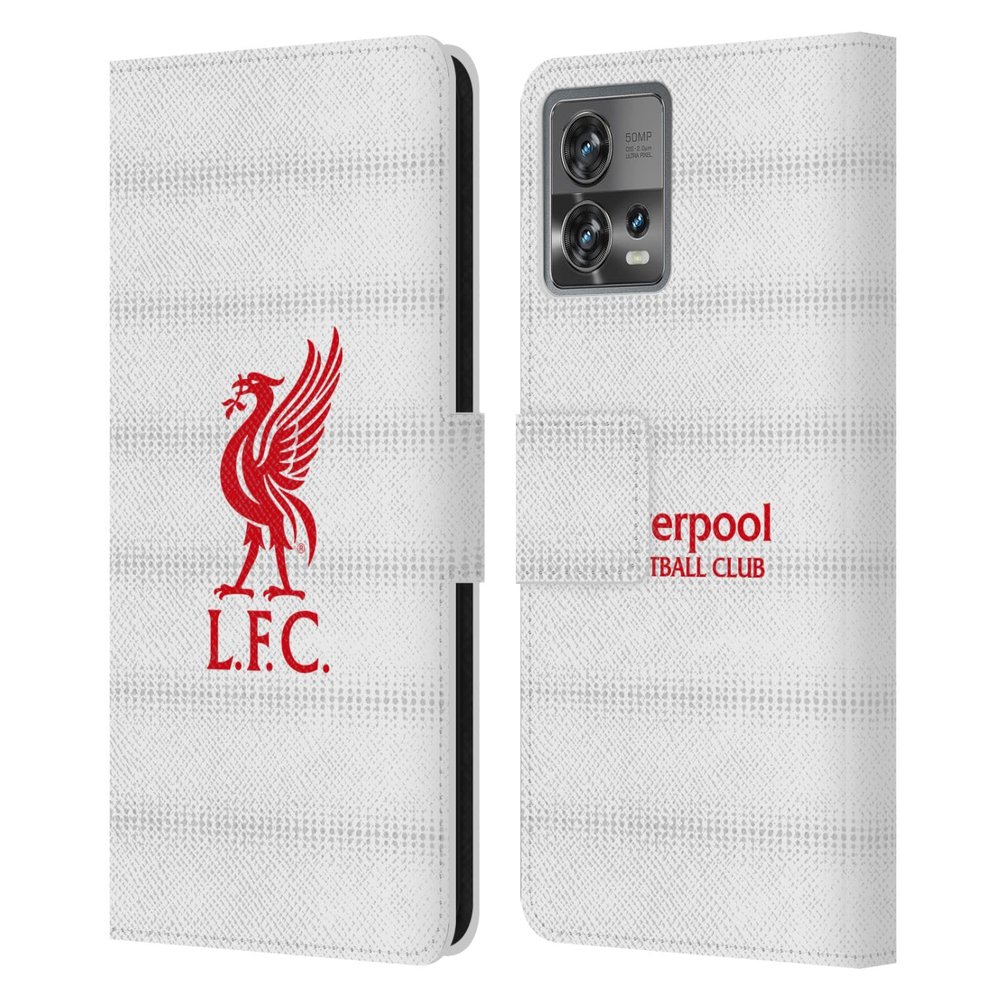 Head Case Designs Officially Licensed Liverpool Football Club Red Logo and Pattern Liver Bird Leather Book Wallet Case Cover Compatible with Motorola Moto Edge 30 Fusion