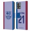 Head Case Designs Officially Licensed FC Barcelona Frenkie de Jong 2021/22 Players Away Kit Group 1 Leather Book Wallet Case Cover Compatible with Motorola Moto Edge 30 Fusion view 1