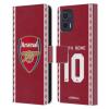Head Case Designs Officially Licensed Arsenal FC Smith Rowe 2022/23 Players Home Kit Leather Wallet Case Compatible with Motorola Moto G73 5G view 1