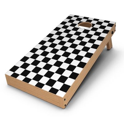 DesignSkinz - Decorative and Protective Scratch Resistant Skin Vinyl Wrap Kit for Cornhole Boards - Checkerboard
