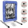 ALAGPRO 9 Hole Pitching Net with Strike Zone - Baseball and Softball Training - Batting, Throwing and Hitting Practice Equipment - Portable, Backyard Setup view 1