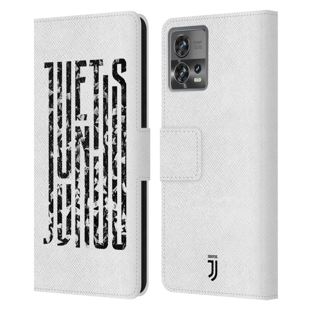 Head Case Designs Officially Licensed Juventus Football Club Fans Graphic Logo Leather Book Wallet Case Cover Compatible with Motorola Moto Edge 30 Fusion