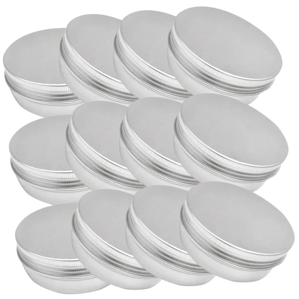 Beavorty 48pcs Aluminum Jewelry Box Cute Earring Holders Jewelry Organizer Powder Containers Makeup Cases Earphone Storage Face Storage Holders Leakproof Lid Smooth