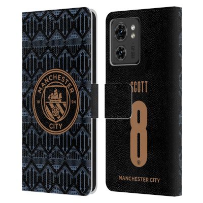 Head Case Designs Officially Licensed Manchester City Man City FC Jill Scott 2020/21 Women's Away Kit Group 1 Leather Book Wallet Case Cover Compatible with Motorola Moto Edge 40