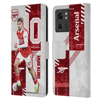 Head Case Designs Officially Licensed Arsenal FC Smith Rowe 2022/23 First Team Leather Wallet Case Compatible with Motorola Moto Edge 40/Edge (2023)