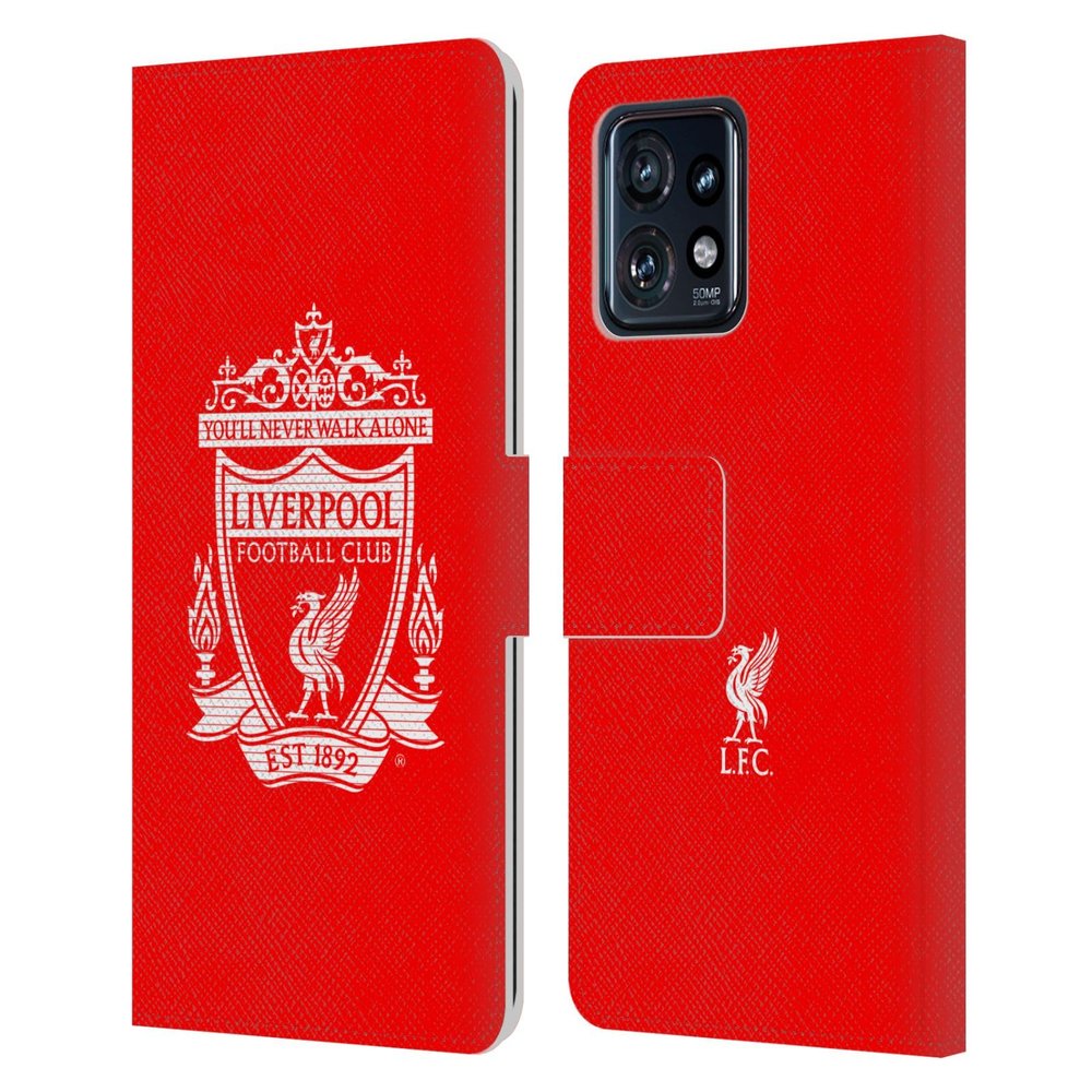 Head Case Designs Officially Licensed Liverpool Football Club Red Crest 2 Leather Book Wallet Case Cover Compatible with Motorola Moto Edge 40 Pro