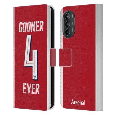 Head Case Designs Officially Licensed Arsenal FC Forever Gunners Leather Wallet Case Compatible with Motorola Moto G82 5G
