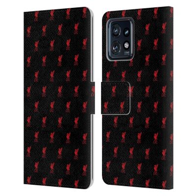 Head Case Designs Officially Licensed Liverpool Football Club Red Crest & Liver Bird Patterns Leather Book Wallet Case Cover Compatible with Motorola Moto Edge 40 Pro