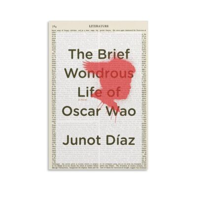 Book Cover 'The Brief Wonderous Life Of Oscar Wao' Book Art Print Vintage Posters for Room Aesthetic Canvas Painting Posters And Prints Wall Art Pictures for Living Room Bedroom Decor 08x12inch(20x30