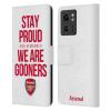 Head Case Designs Officially Licensed Arsenal FC Stay Proud Gunners Leather Wallet Case Compatible with Motorola Moto Edge 40/Edge (2023) view 1