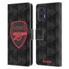 Head Case Designs Officially Licensed Arsenal FC Black Crest and Gunners Logo Leather Wallet Case Compatible with Motorola Moto G73 5G view 1