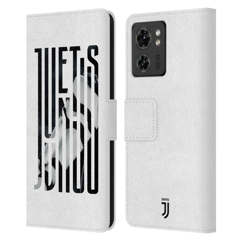 Head Case Designs Officially Licensed Juventus Football Club Scarf Graphic Logo Leather Book Wallet Case Cover Compatible with Motorola Moto Edge 40
