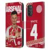 Head Case Designs Officially Licensed Arsenal FC Ben White 2023/24 First Team Leather Wallet Case Compatible with Motorola Moto G82 5G