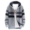 Lightweight Jacket Men, Hoodies Zip Up Fleece Jacket Heavyweight Hooded Sweatshirt Warm Thick Winter Coat Mens Bomber Jackets For Men Coat With Hood Fashion Jackets (M, Silver) view 1