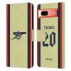 Head Case Designs Officially Licensed Arsenal FC Nuno Tavares 2021/22 Players Away Kit Leather Wallet Case Compatible with Google Pixel 7a view 1
